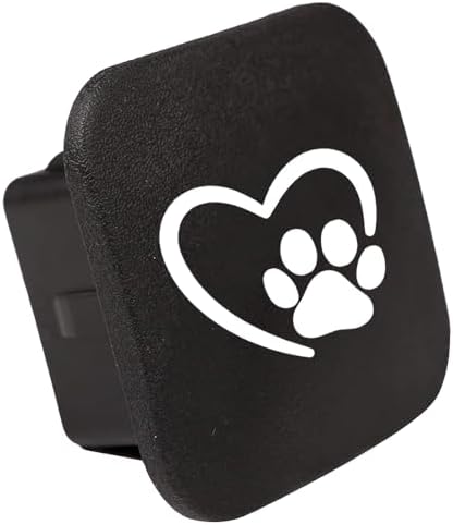 2 Inch Heart Paw Dog Cute Trailer Hitch Cover by Unknown