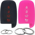 2Pcs Silicone 4Btn Key Fob Cover Remote Case Keyless Protector Compatible by GFDesign