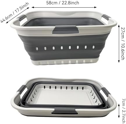 SAMMART 42L Collapsible Plastic Laundry Basket - Image 2