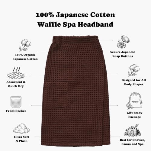 Luxury Organic Japanese Cotton Waffle Body Towel Wrap - Image 2