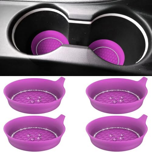 4 PCS Car Cup Coasters, Bling Cup Holder Coaster by BFXM