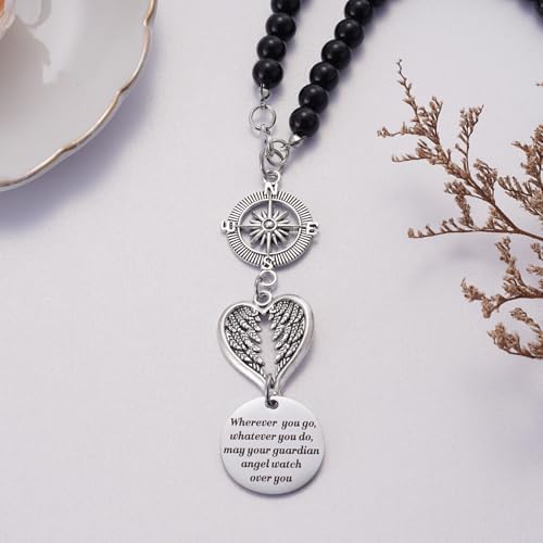 Guardian Angel Rearview Mirror Charm, Wherever You Go Whatever You Do May Your - Image 2