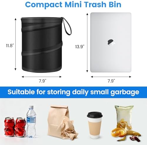 2 Pack Car Trash Can, Mini Pop-Up Car Garbage Can - Image 7