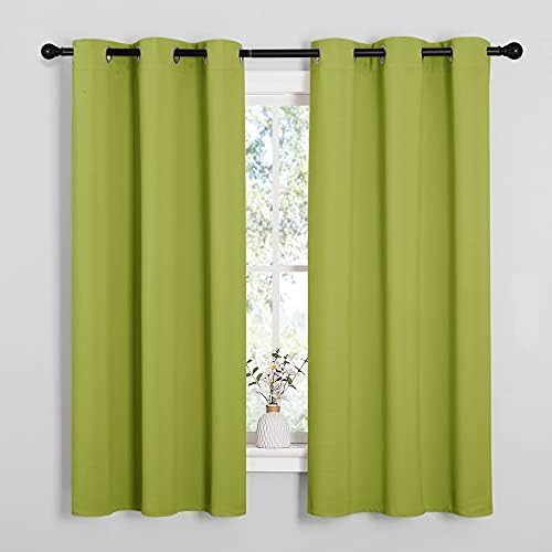 NICETOWN Thermal Insulated Curtains, 1 Pair, 42 x 63-in, Fresh Green - Image 2