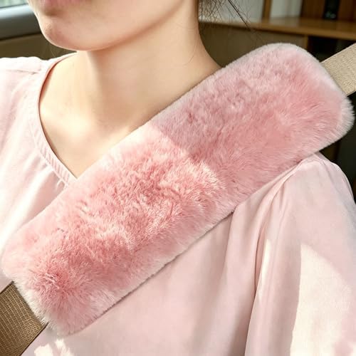 OGLAND 2 Pack Sheepskin Car Seat Belt Cover Pads | Wool Seatbelt Cushions - Image 5