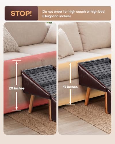Dog Stairs for Couch Ottoman Dog Steps Faux Leather - Image 6