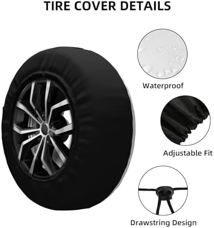 Camping Rules Spare Tire Cover Camper Wheel Covers Weatherproof Universal Wheel - Image 3