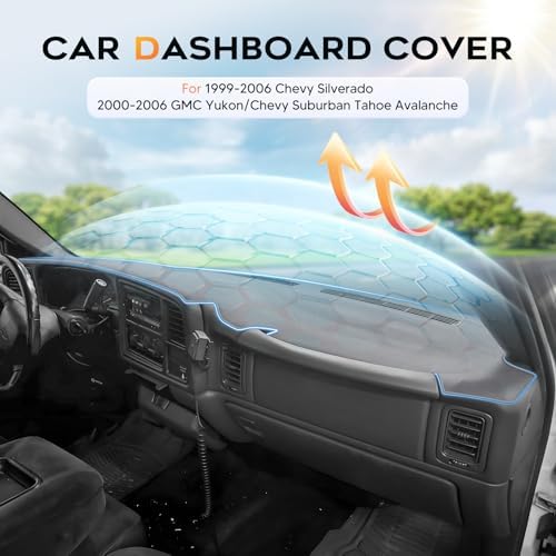 CARTIST Gray Dash Cover for 1999‑2006 Chevrolet Chevy Silverado GMC Sierra - Image 3