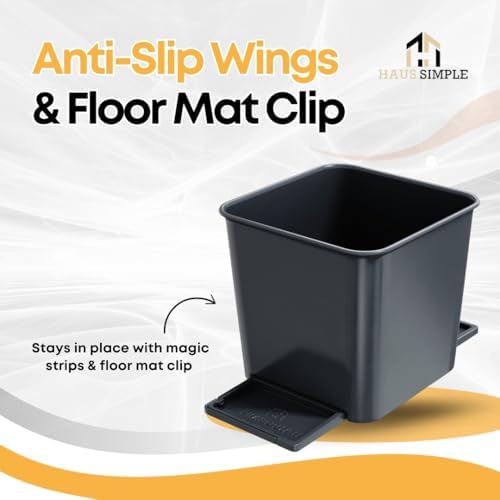 Car Trash Can for Vehicles Leakproof Compact Garbage Bin w/Stability Flap - Image 4