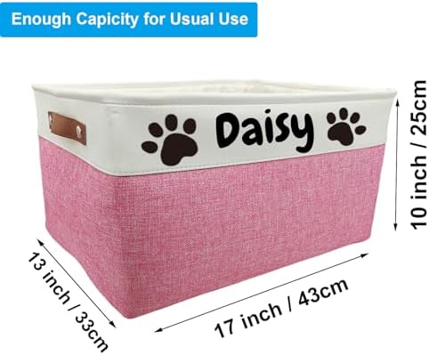Large Personalized Dog Toy Basket Custom Dog Toy Box Foldable Dog Gift - Image 4