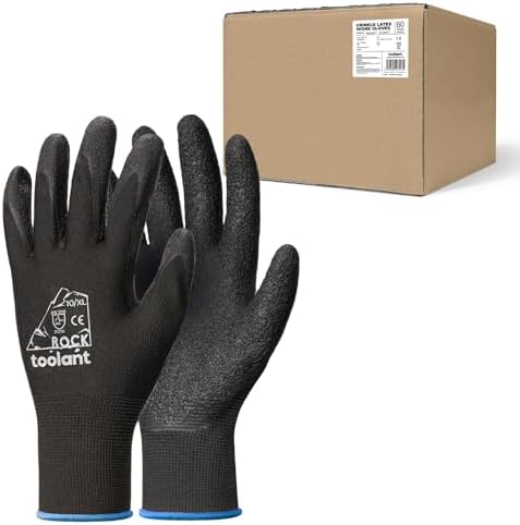 toolant Crinkle Latex Work Gloves, 60 Pairs by toolant
