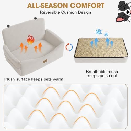 JOEJOY Dog Car Seat for Large Medium Sized Dogs Under 55 lbs, Dog Booster Seat - Image 2