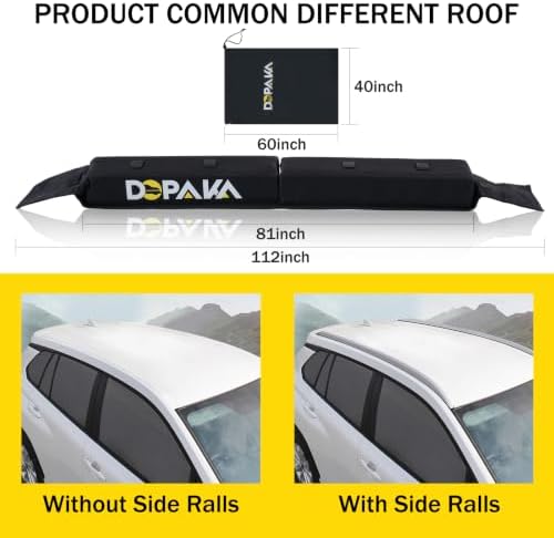 Kayak Roof Racks, Soft Roof Rack Pads, Universal Car Roof Rack - Image 4