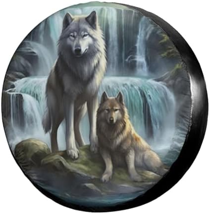 3D Printed Wolf Spare Tire Cover Dust-Proof Wheel Tire Cover Fit Trailer by Foruidea