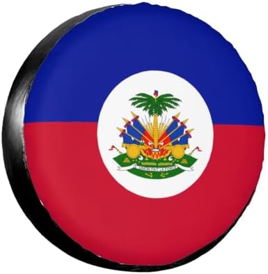 Haiti Flag Haitian National Flags Spare Tire Cover, Universal Waterproof & by YSYZSDS