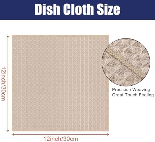 Homaxy Microfiber Waffle Weave Kitchen Dish Cloths, 6 Pack - Image 2
