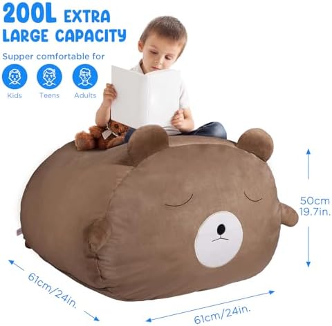 Children's Bean Bag Cover for Soft Toys 24 x 24 x 19.7 in - Image 2