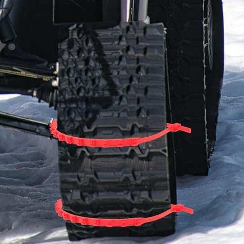 20 Piece Orange Rubber Car Suv Anti Skid Snow Chains Reusable - Image 5