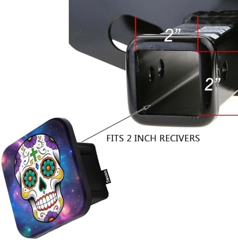 Swono Sugar Skull Travel Trailer Hitch Cover - Image 3