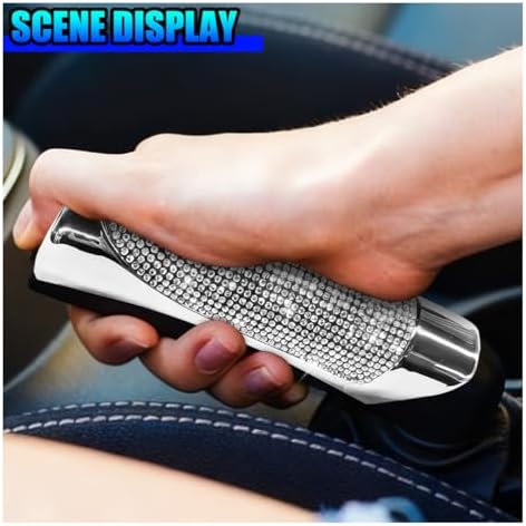 Bling Car Handbrake Cover, ABS Rhinestone Automotive Brake Levers Anti-Scratch - Image 6