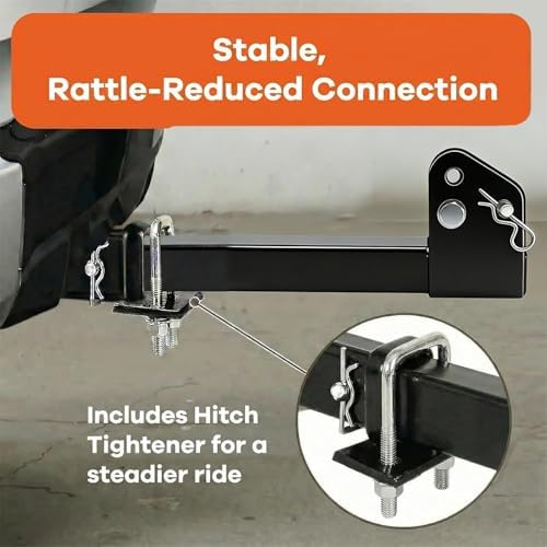 Hitch Cargo Carrier with Waterproof Bag, 500 lb Capacity, Raised Shank - Image 3