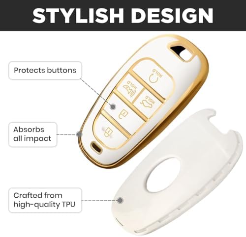 Lucrum Compatible with Hyundai Key Fob Cover & Keychain - Image 5