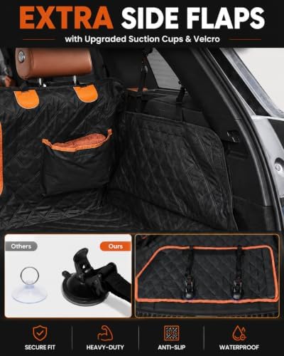 SUV Cargo Liner for Dogs, 60/40 Split Seat Access, Waterproof Dog Trunk Cover - Image 7