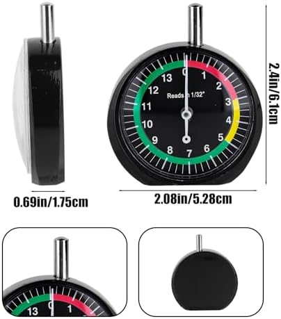 1pcs Tire Tread Depth Gauge, Professional Dial Type Tire Tread Depth Gauge - Image 2