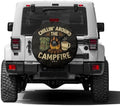 Camp Fire Retro Spare Tire Cover by Foruidea