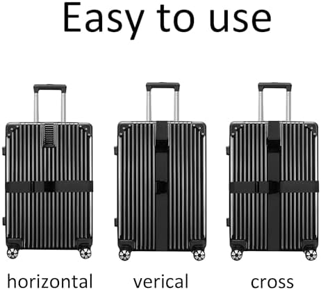 4 Pack Black Luggage Straps, Adjustable Travel Belt - Image 6