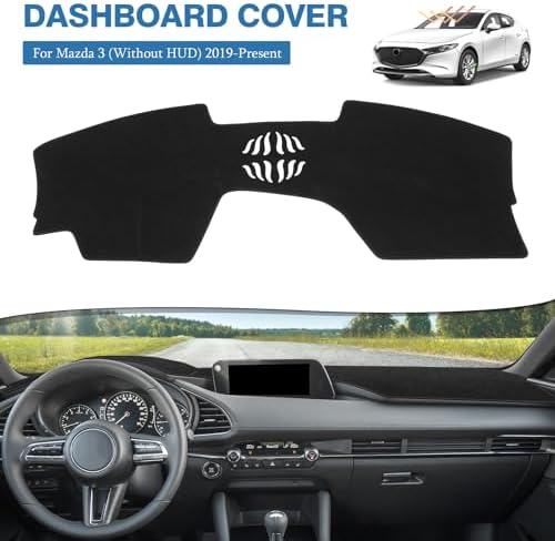 FIILINES Dash Cover for 2019-2025 2026 Mazda 3 Hatchback Sedan, Dashboard Mat - Image 2