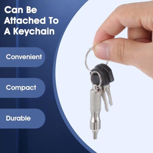 Yolev 4 Pcs Valve Core Removal Tool Keychain, Stainless Steel Tire Valve Stem - Image 5