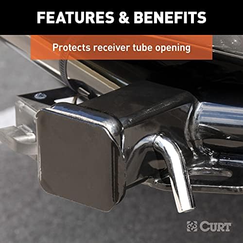 CURT 22751 Black Steel Trailer Hitch Cover, Fits 2-Inch Receiver - Image 5