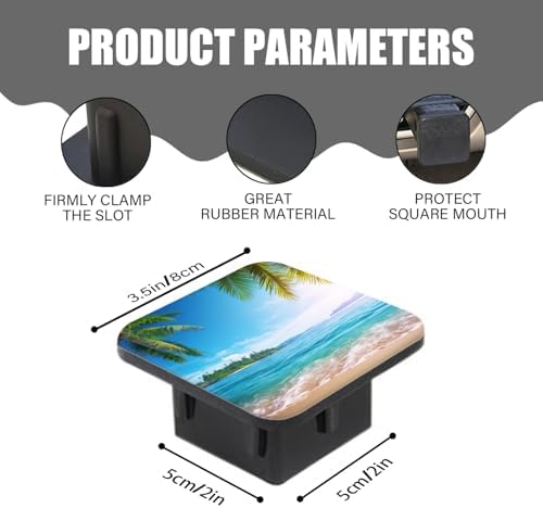 Hitch Cover Fits for 2-Inch Hitch, Beautiful Tropical Beach - Image 3