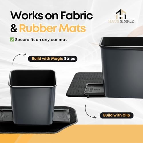 Car Trash Can for Vehicles Leakproof Compact Garbage Bin w/Stability Flap - Image 7