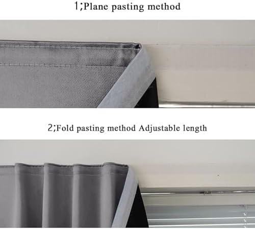 AJAZZ 100% Window Blinds Blackout Portable Black Out Curtains Adhesive Curtains - Image 5
