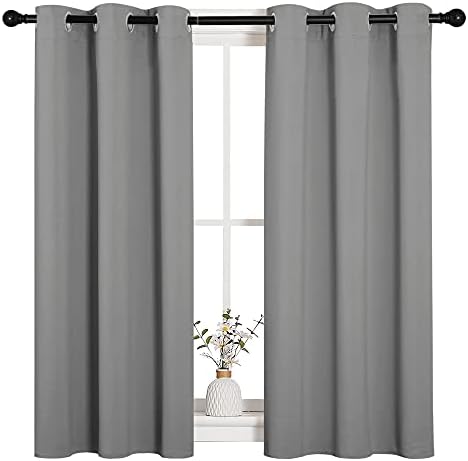 NICETOWN Silver Grey Blackout Curtains - Image 2