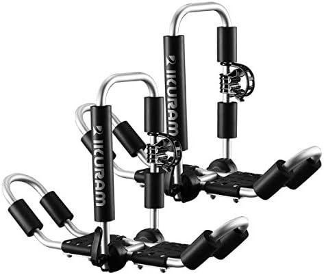 IKURAM R Aluminum Kayak Roof Rack Folding J-Style Universal 4-in-1 by IKURAMR