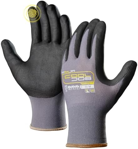 COOLJOB 12 Pairs Safety Work Gloves, Microfoam Nitrile Rubber Coated by COOLJOB