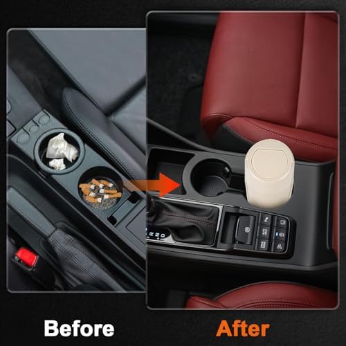 Car Trash Can, Leakproof Mini Car Garbage Can Cup Holder - Image 7