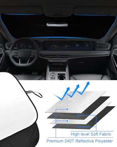 Foldable Front Windshield Sunshade fit - Image 5