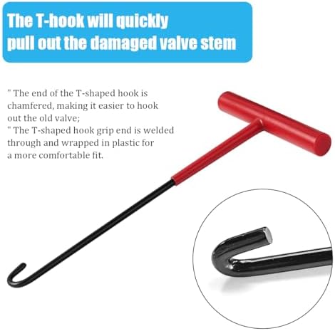 3PCS Tire Valve Stem Tool Kit Replacement Installation Set Red - Image 5