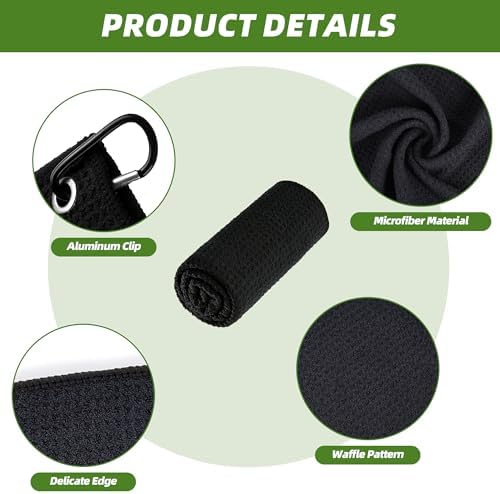 Mile High Life Microfiber Golf Towel 3 Pack Waffle - Image 3