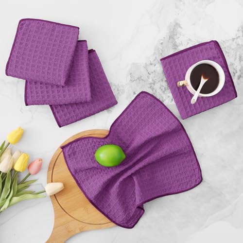 Homaxy Microfiber Waffle Weave Kitchen Dish Cloths, 6 Pack - Image 6