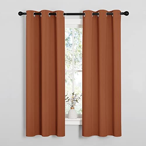 NICETOWN Blackout Curtain Panels, 1 Pair, 34 x 63-inch, Burnt Orange by NICETOWN