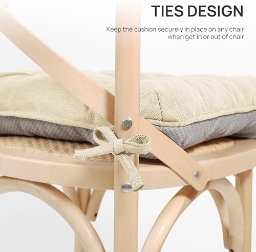 Love's cabin Memory Foam Chair Cushions Set of 4, 19 Inch - Image 5