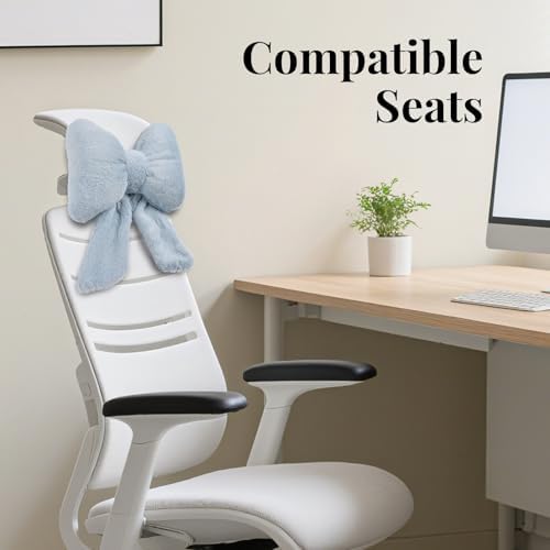 Bow Car Headrest Pillows Plush Car Neck Pillows - Image 5