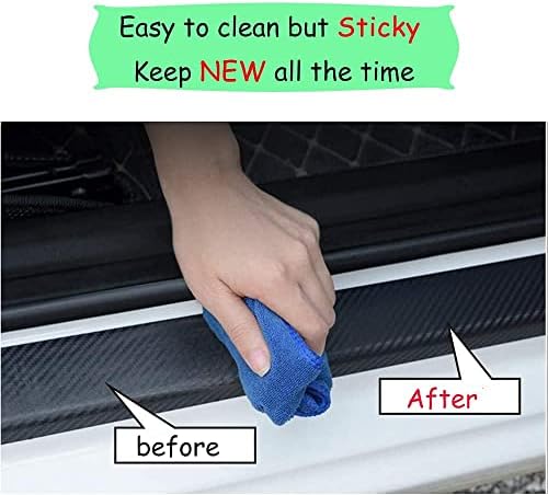 Custom Car Door Sill Protector Personalized Text/Logo Decal Decorative Carbon - Image 3