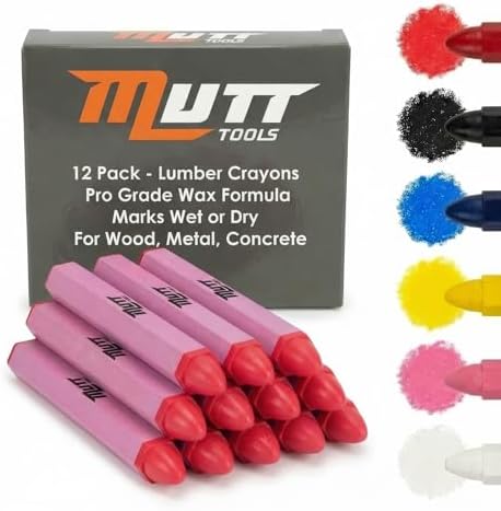 Mutt Tools Pink Lumber Crayons 12 Pack by AmericanMuttTools