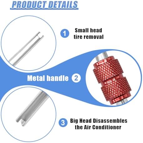 Valve Core Removal Tool Set, Dual Head R134A R12 A/C HVAC Schrader Valve Remover - Image 3
